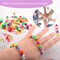 MIIIM 1000PCS 6x9mm Pony Beads Bulk, 5 Styles Pink Pony Beads for Bracelets Making Kit, Kandi, Hair Braids Crafts for Jewelry Making (Pink)